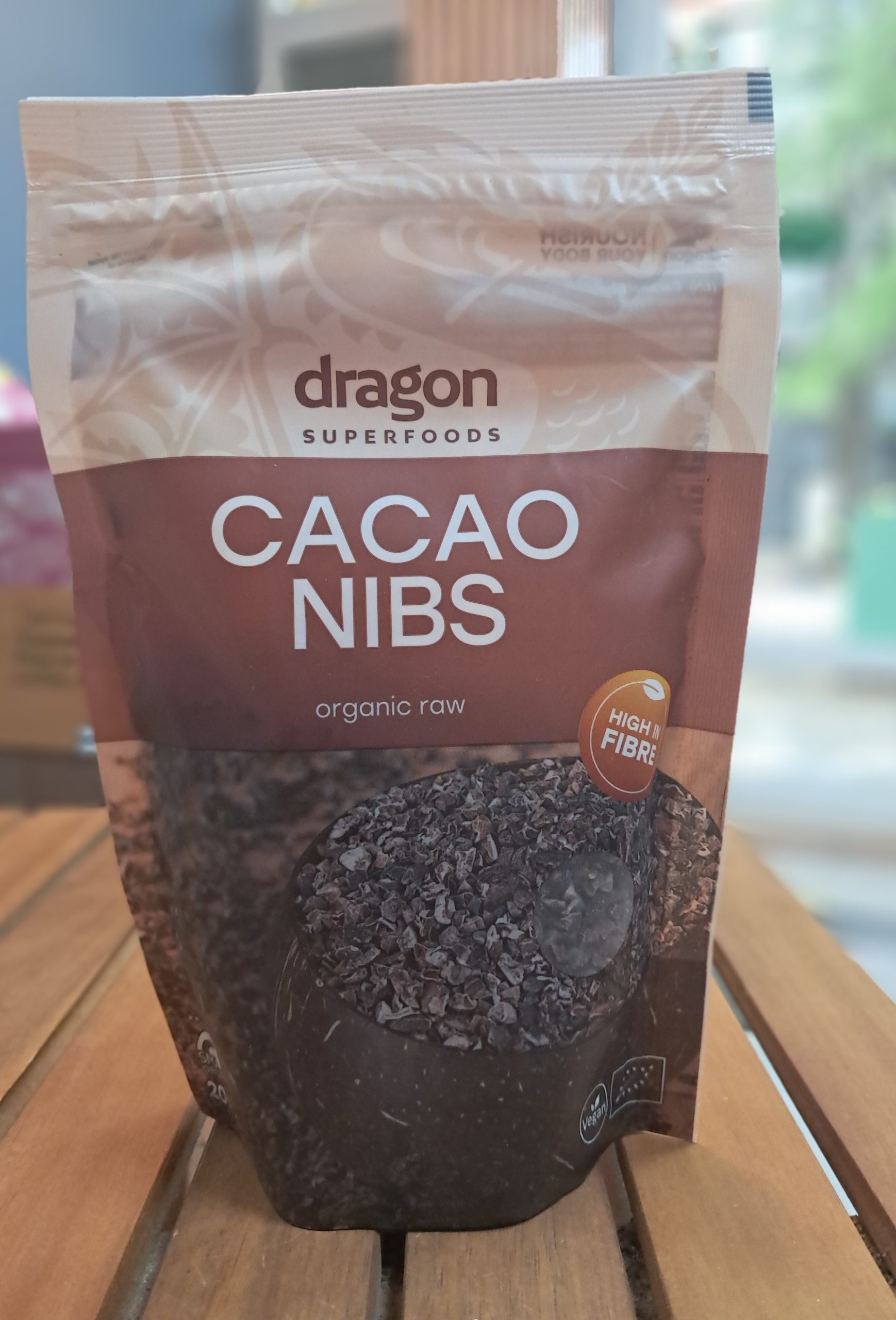 Dragon Superfoods БИО Какаови зърна сурови (счукани), 200г